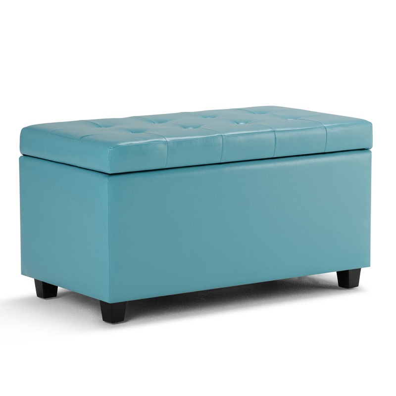 Cosmopolitan – Storage Ottoman – Soft Blue