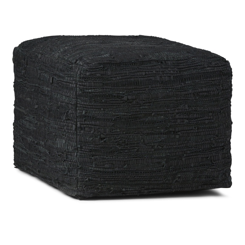Fredrik – Square Pouf – Black