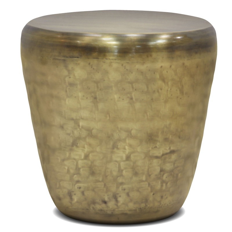 Garvy – Metal Side Table – Antique Gold