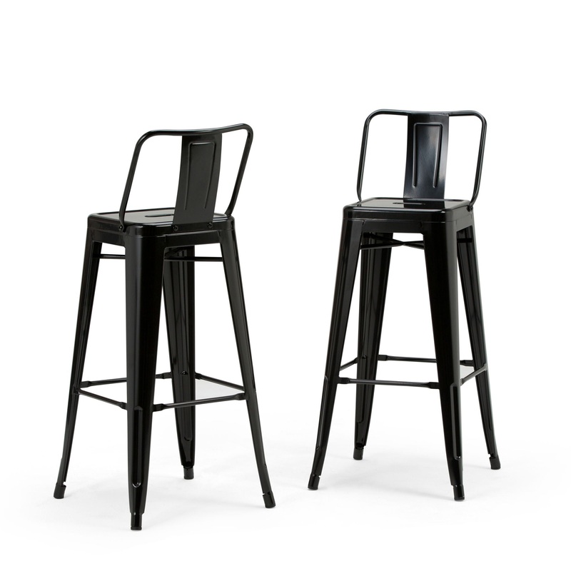 Rayne – Metal Bar Stool (Set of 2) – Black