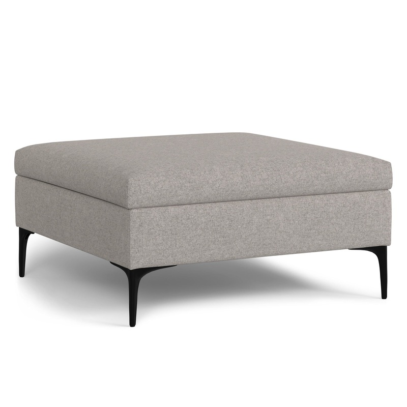 Rebecca – Coffee Table Storage Ottoman With Lift Up Lid – Gray