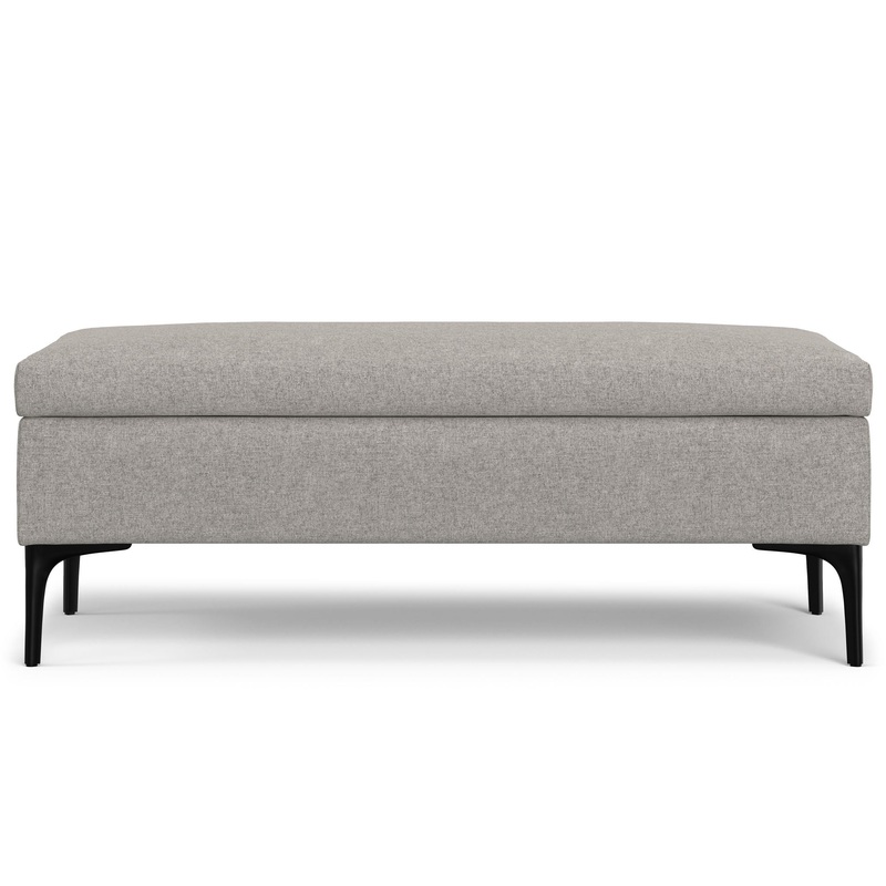 Rebecca – Large Coffee Table Storage Ottoman With Lift Up Lid – Gray