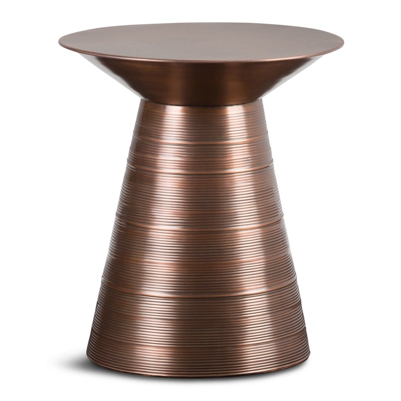 Sheridan – Metal Accent Table – Aged Copper