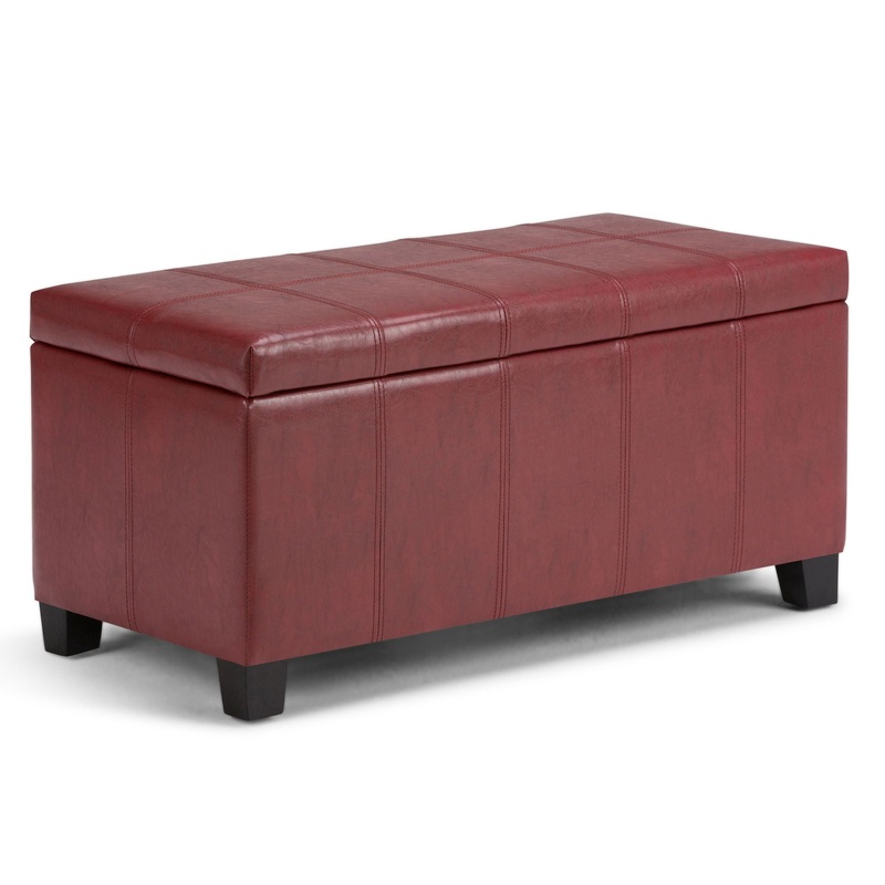 Dover – Storage Ottoman Bench – Radicchio Red