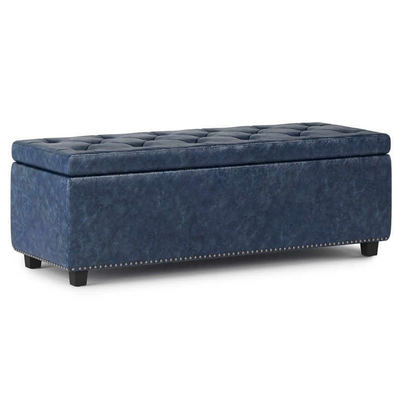 Hamilton – Storage Ottoman – Denim Blue