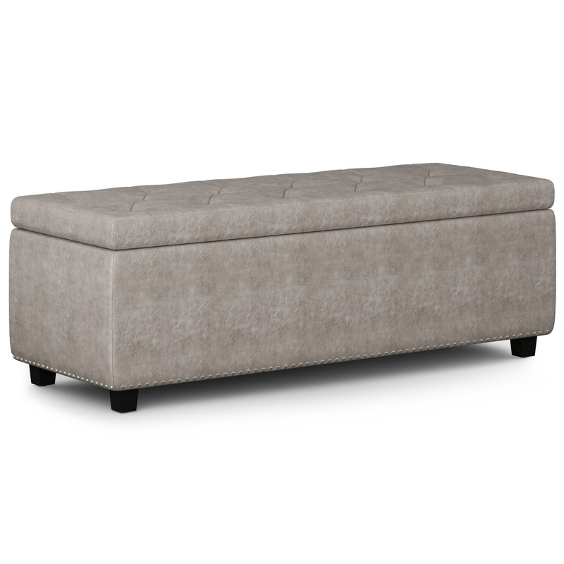 Hamilton – Storage Ottoman – Distressed Gray