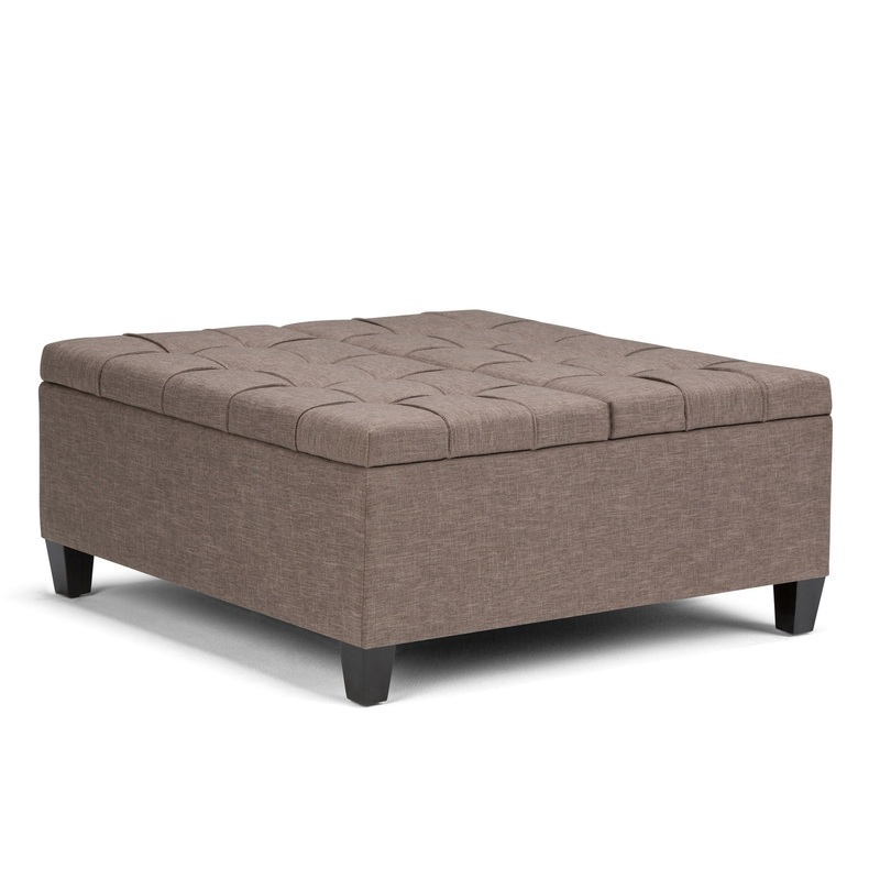 Harrison – Coffee Table Storage Ottoman – Fawn Brown