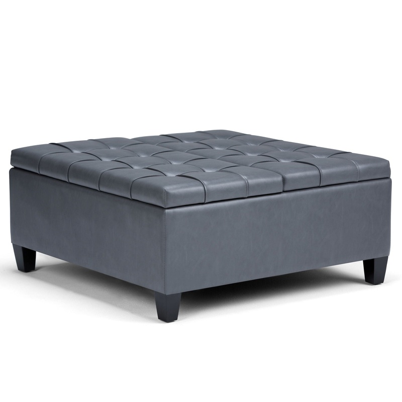 Harrison – Coffee Table Storage Ottoman – Stone Gray