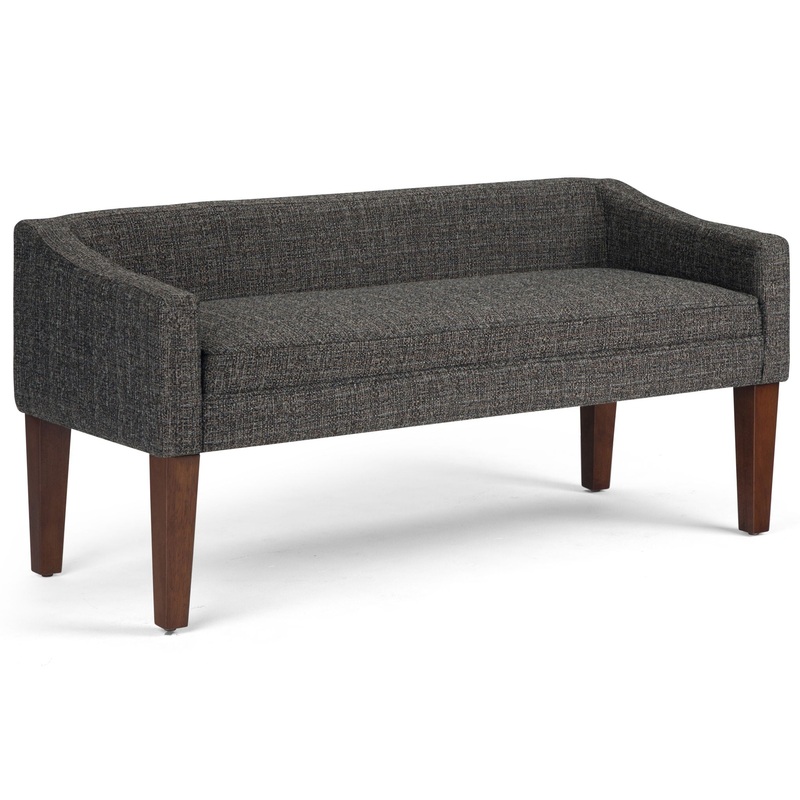 Parris – Upholstered Bench – Dark Gray
