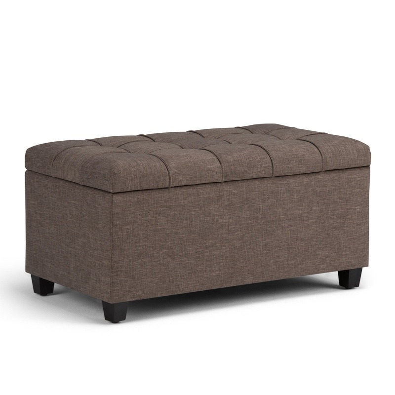 Sienna – Storage Ottoman Bench – Fawn Brown