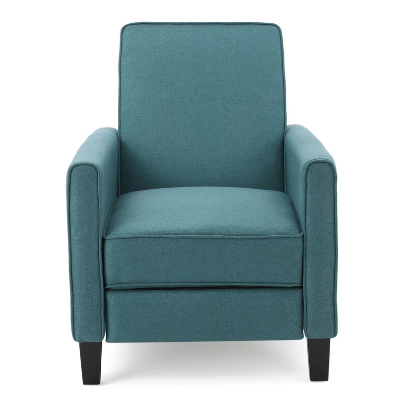 Teal Linen Push Back Chair For Elegant Home – Teal