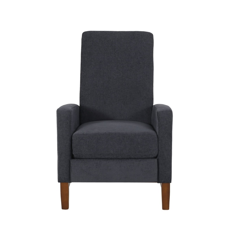 Wide Hand Manual Club Recliner – Charcoal