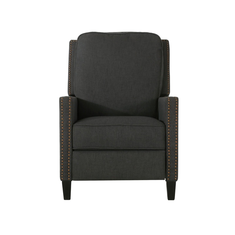 Wide Manual Standard Recliner – Dark Gray
