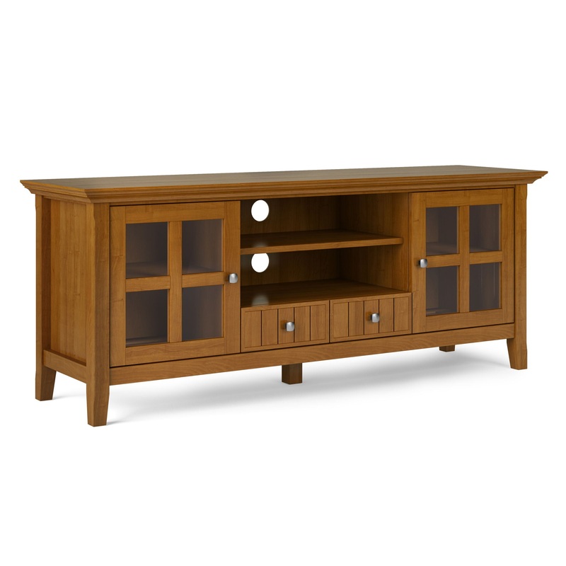 Acadian – TV Media Stand – Light Golden Brown