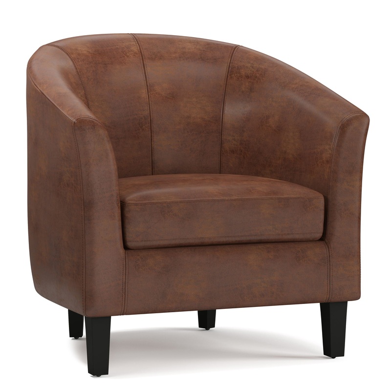 Austin – Tub Chair – Distressed Saddle Brown