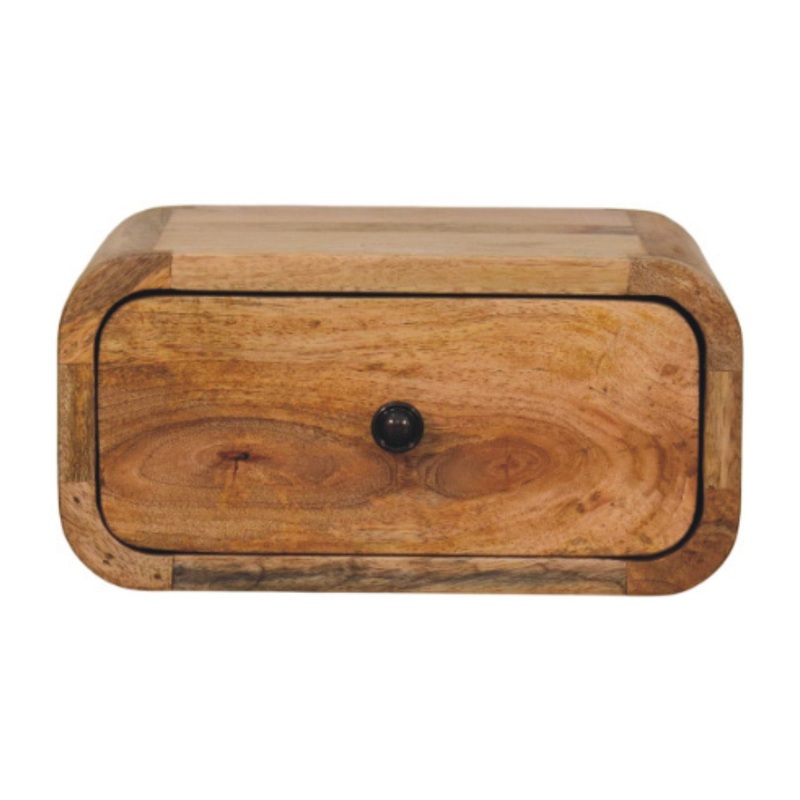 Avora – Mini Wall Mounted 1 Drawer Nightstand – Beige