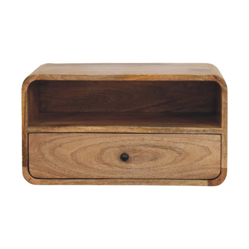 Avora – Wooden Wall Mounted Nightstand – Brown