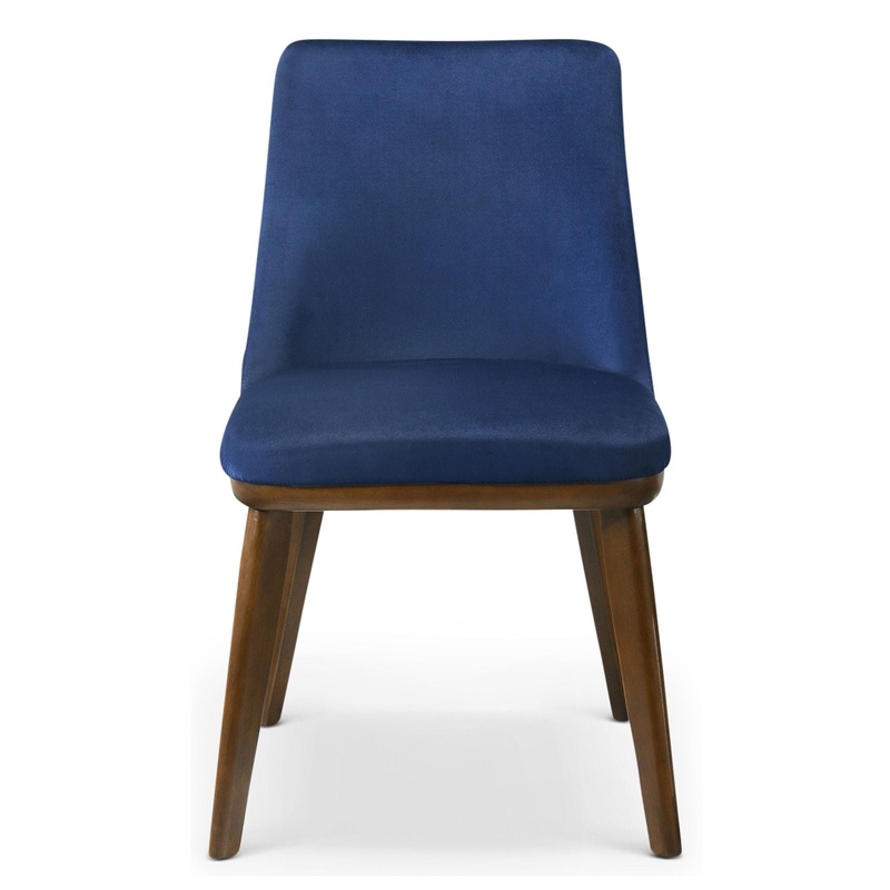 Clove – Dining Chair (Set of 2) – Brown / Navy Blue
