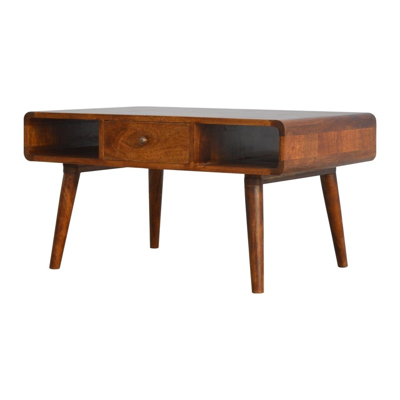 Curved Coffee Table – Chestnut