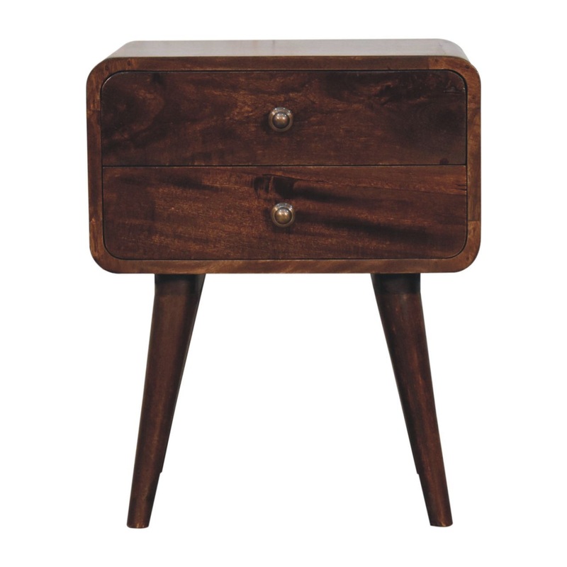 Curved Nightstand – Walnut
