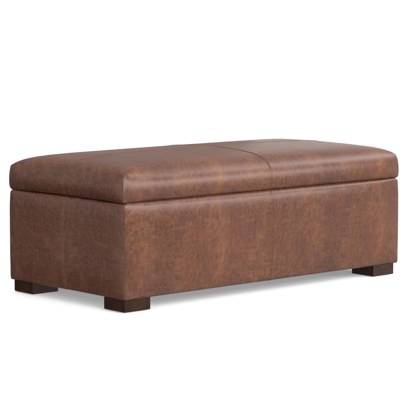 Gabbie – Rectangular Storage Ottoman – Brown