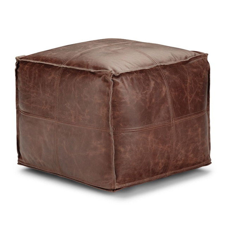 Sheffield – Square Pouf – Brown