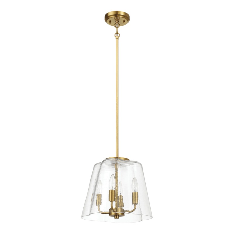 Soiree – 4 Candle Lights Pendant – Clear / Gold