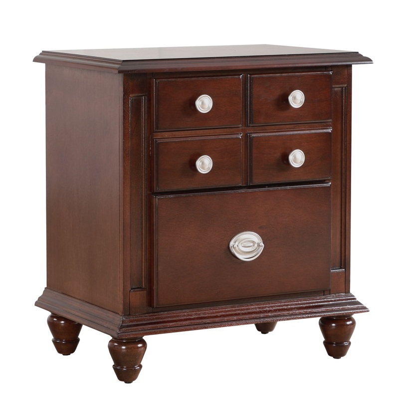 Elegant Traditional Nightstand – Cappuccino