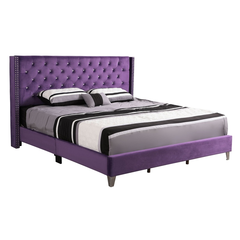 King Bed Elegant Transitional – Purple