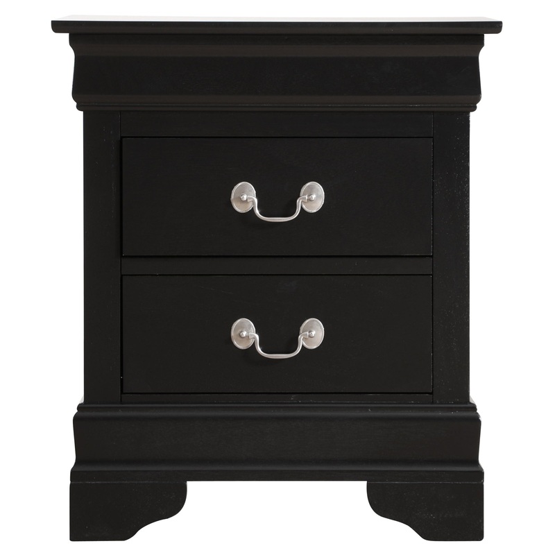 Louis Phillipe – Elegant Traditional Nightstand – Black
