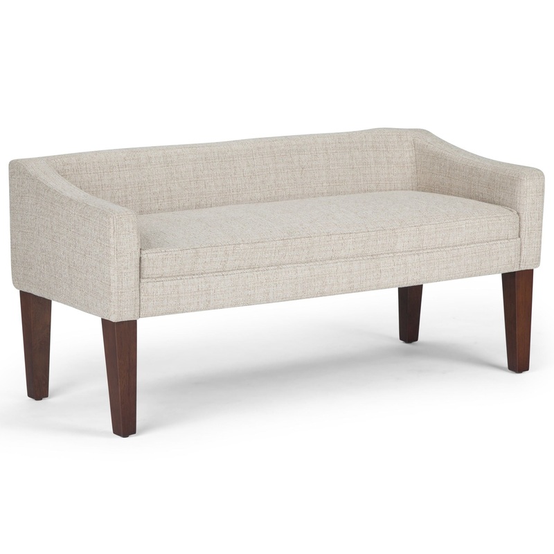 Parris – Upholstered Bench – Platinum