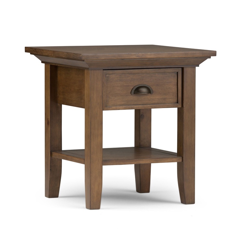 Redmond – End Table – Rustic Natural Aged Brown