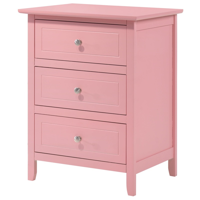 Transitional Nightstand For Bedrooms – Pink