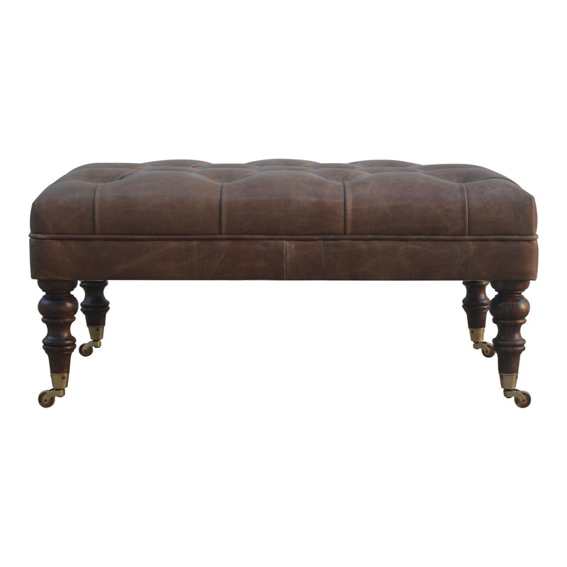 Buffalo – Leather Ottoman – Brown