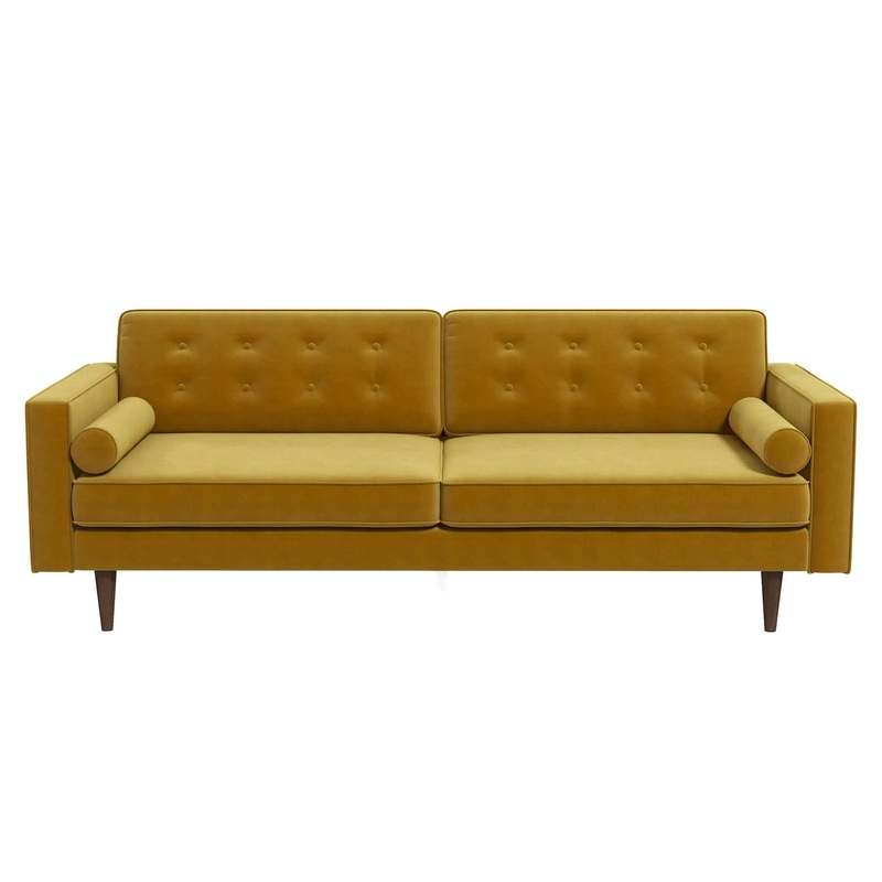 Casey – Mid Century Modern Sofa – Gold