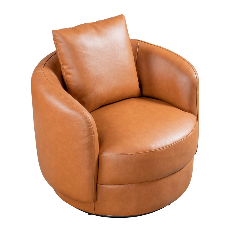 Dylan – Swivel Chair – Cognac