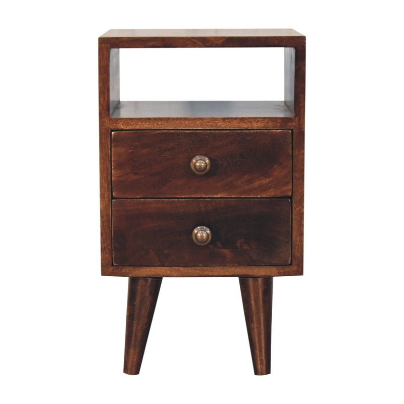 Mini Classic Bedside Table – Walnut