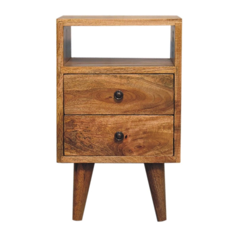 Mini Classic Open Nightstand – Oak