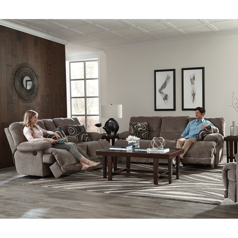 Jules – Reclining Console Loveseat With Storage And Cupholders – Pewter