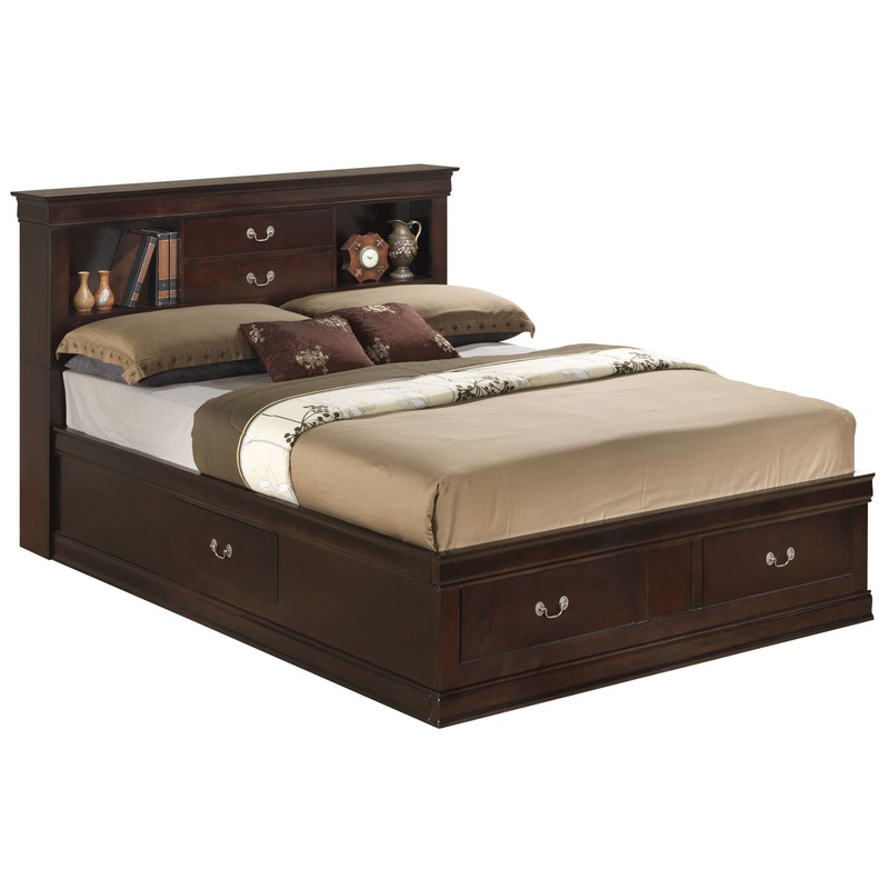 Louis Phillipe – Full Storage Bed – Cappuccino