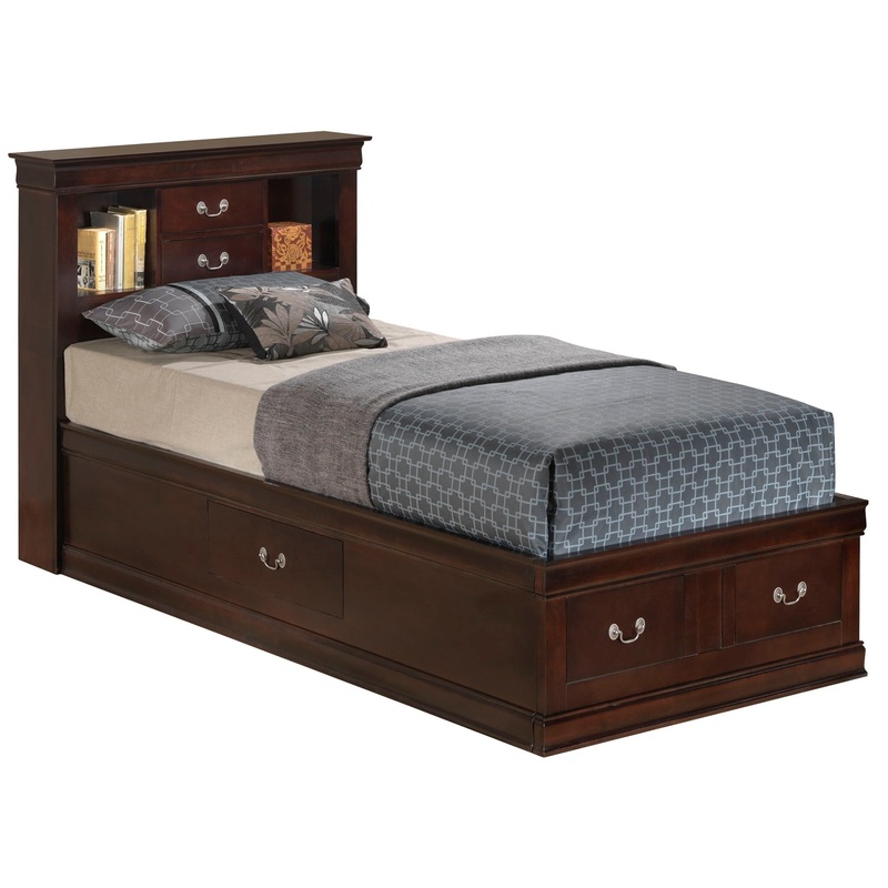 Louis Phillipe – Twin Storage Bed – Cappuccino