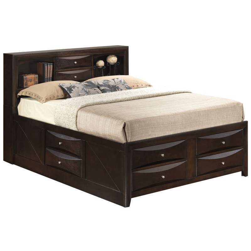 Marilla – Queen Storage Bed – Cappuccino