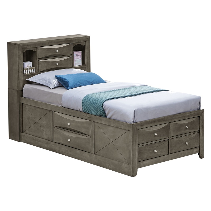 Marilla – Twin Storage Bed – Gray
