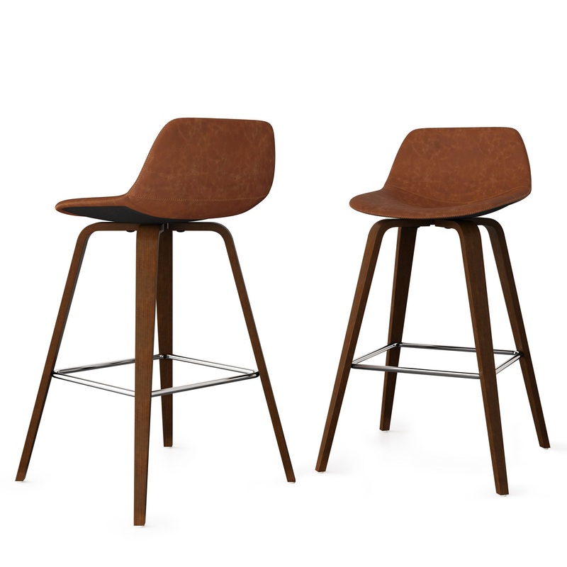Randolph – Bentwood Counter / Bar Height Stool (Set of 2) – Light Brown