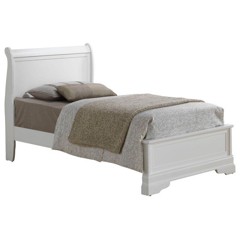 Twin Bed Charming Traditional – White