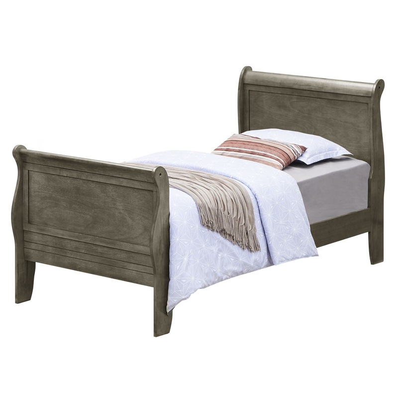 Twin Bed For Cozy Spaces Traditional – Gray
