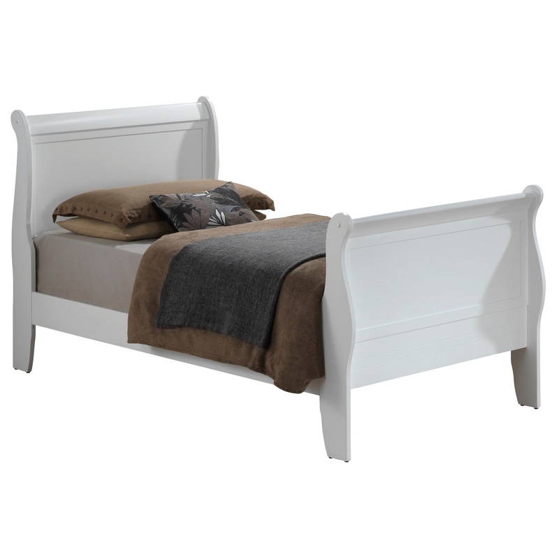 Twin Bed Traditional Charming – White
