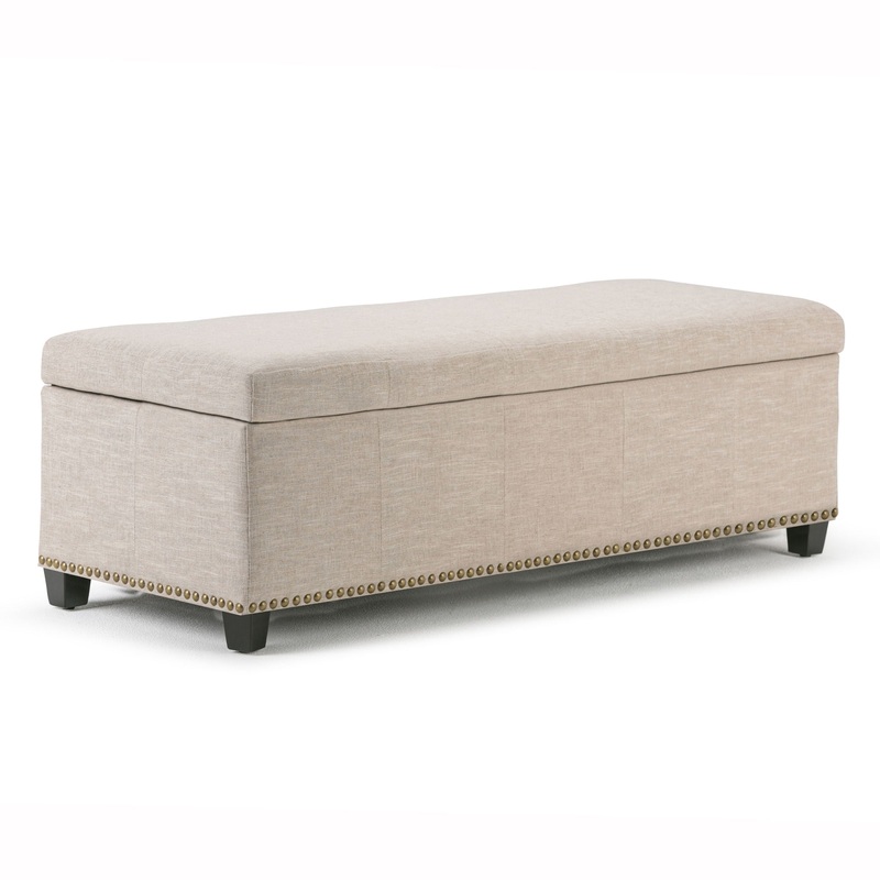 Kingsley – Large Storage Ottoman – Natural