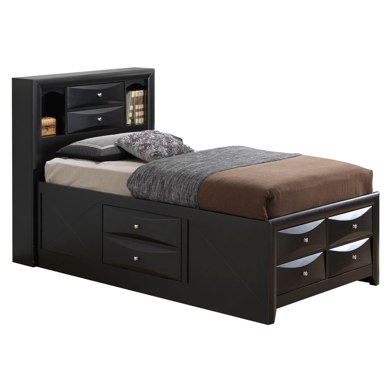 Marilla – Twin Storage Bed – Black