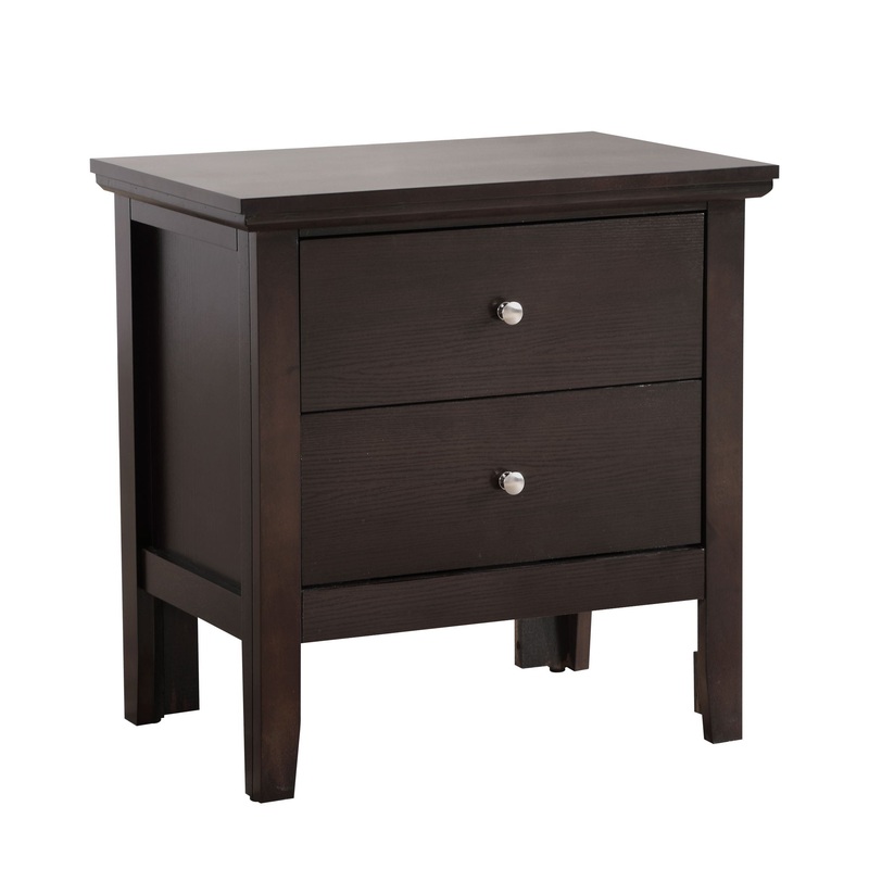 Primo – Nightstand With Storage Drawers – Espresso